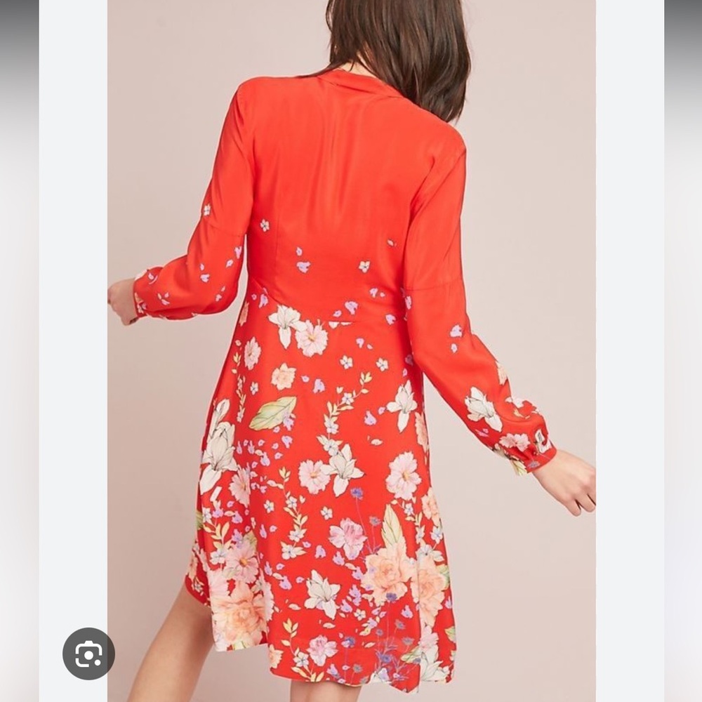 Anthropologie Moulinette soeurs lily print dress silk